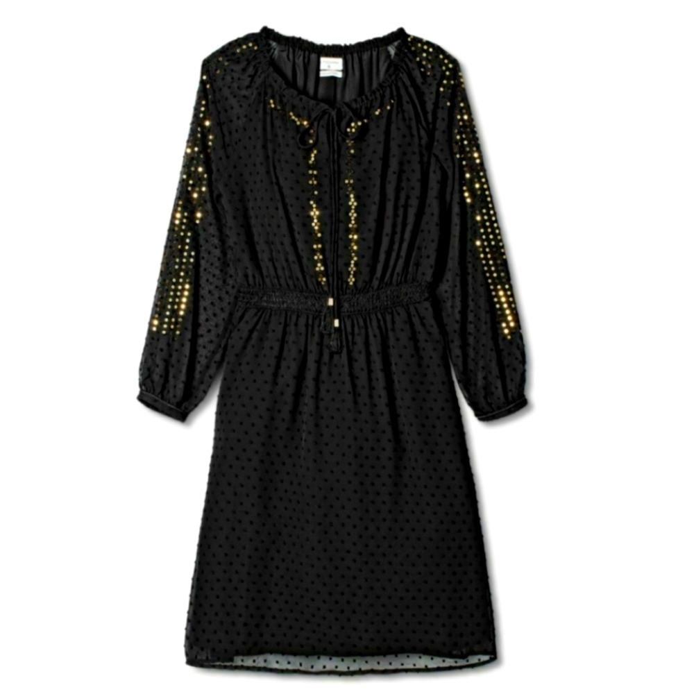 Altuzarra Target M Black & Gold Sequin Dress